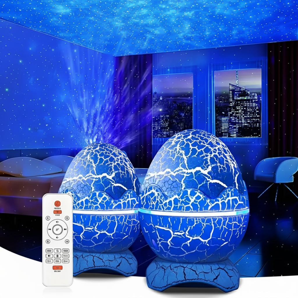 LumiEgg™ – 360° LED Projector with Relaxing Music